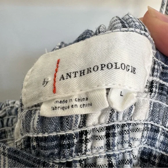 Anthropologie Gingham Plaid Babydoll Midi Dress - Picture 12 of 12